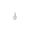 Pilgrim Heart Pendant Charm, Silver