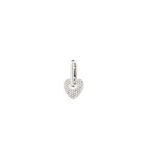 Pilgrim Heart Pendant Charm, Silver