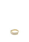 Pilgrim Heat Adjustable Crystal Ring, Gold