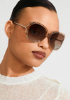 Pilgrim Hella Sunglasses, Light Brown