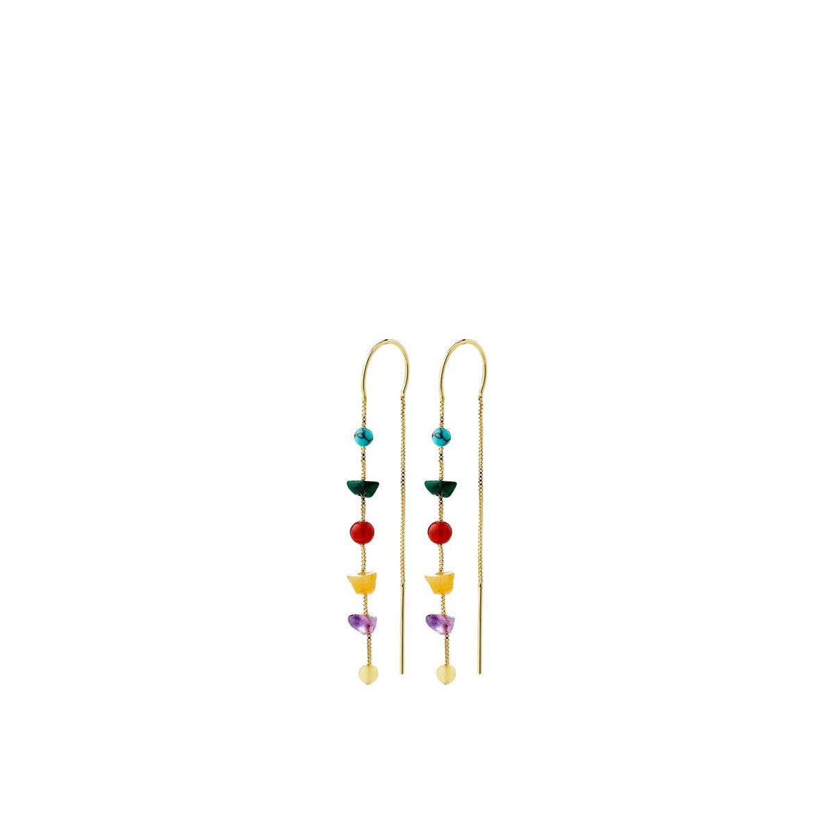 Pilgrim Here Chain Drop Earrings, Gold