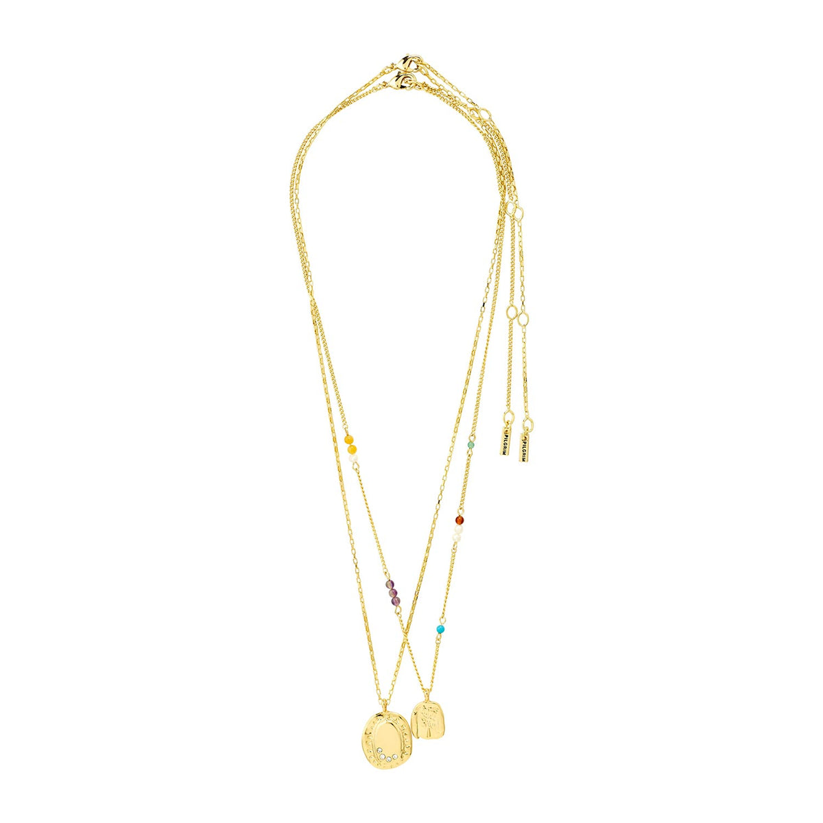Pilgrim Here Set of 2 Necklaces, Gold