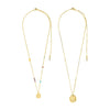 Pilgrim Here Set of 2 Necklaces, Gold