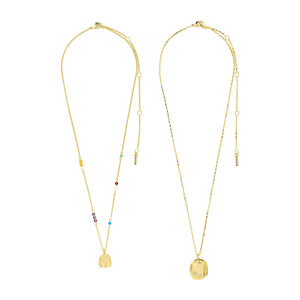 Pilgrim Here Set of 2 Necklaces, Gold
