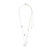 Pilgrim Here Set of 2 Necklaces, Silver