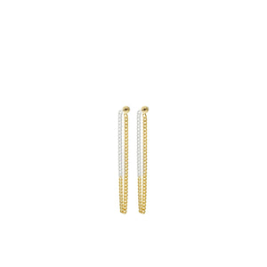 Pilgrim Inner Chain Earrings, Silver & Gold