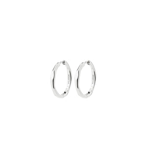 Pilgrim Inner Hoop Earrings, Silver