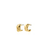 Pilgrim Instant Huggie Hoop Earrings, Gold