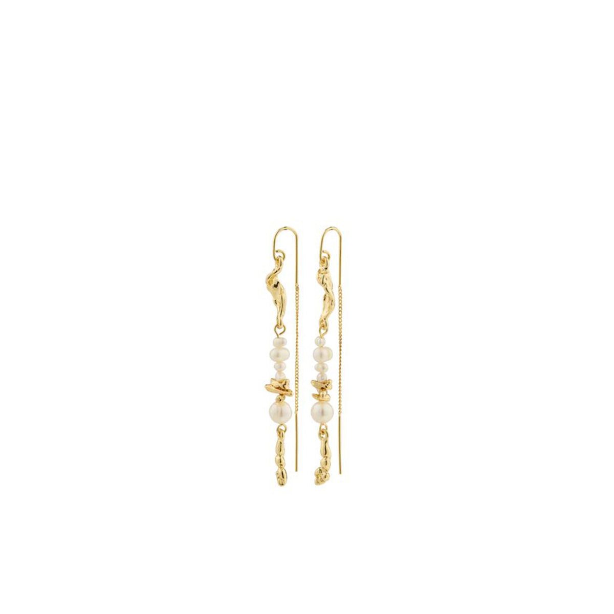 Pilgrim Intent Chain Drop Earrings, Gold