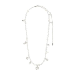 Pilgrim Intent Pearl Necklace, Silver