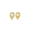 Pilgrim Iris Heart Hoop Earrings, Gold