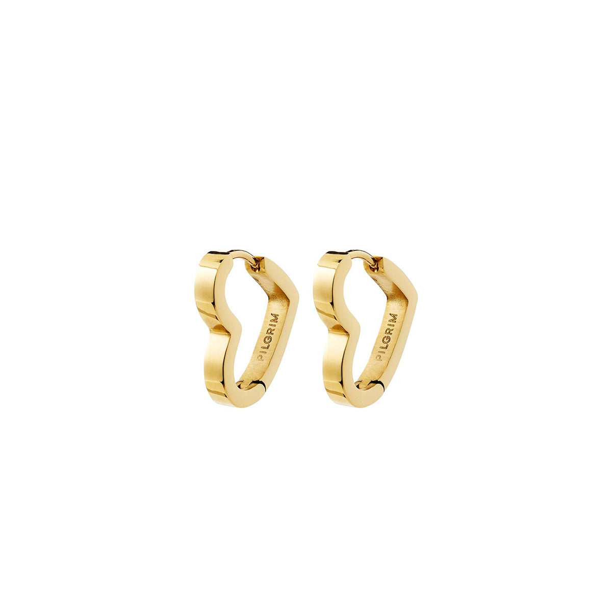 Pilgrim Ivarin Heart Earrings, Gold