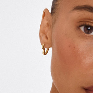 Pilgrim Ivarin Heart Earrings, Gold
