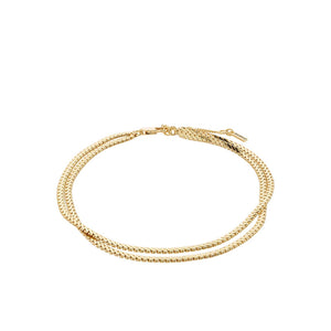 Pilgrim Jelona Set of 2 Ankle Bracelets, Gold