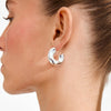 Pilgrim Jennings Half Hoop Earrings, Silver