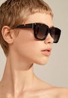 Pilgrim Jogli Chunky Sunglasses, Tortoise Shell