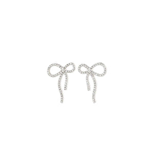 Pilgrim Jolanta Bow Earrings, Silver