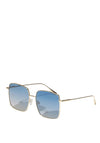Pilgrim Jonan Oversized Sunglasses, Blue & Gold