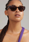 Pilgrim Juna Cat Eye Sunglasses, Tortoise Brown