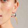 Pilgrim Kasia Semi-Hoop Earrings, Silver