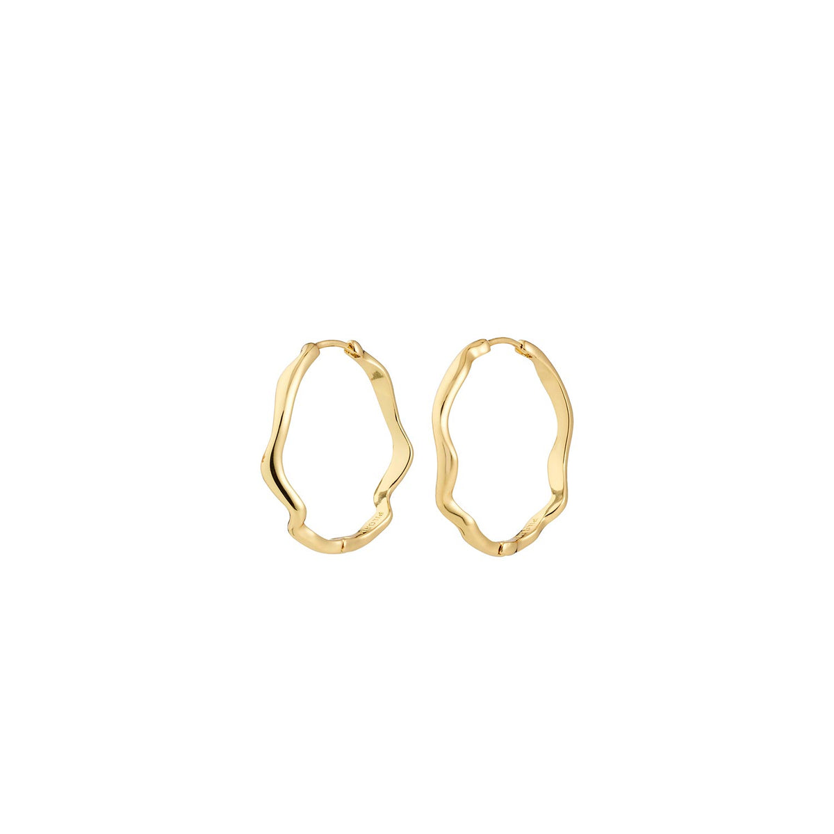 Pilgrim Larkin Wavy Hoop Earrings, Gold
