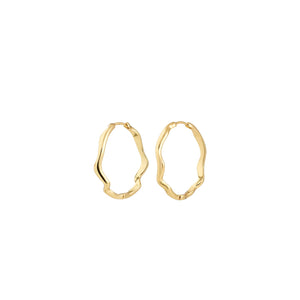 Pilgrim Larkin Wavy Hoop Earrings, Gold