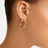 Pilgrim Larkin Wavy Hoop Earrings, Gold