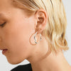Pilgrim Larkin Wavy Hoop Earrings, Silver