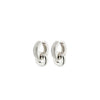 Pilgrim Learn Chunky Interlocking Hoop Earrings, Silver
