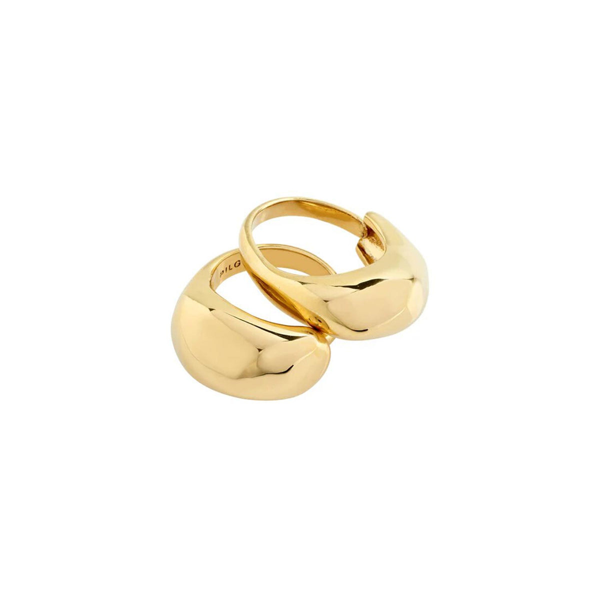 Pilgrim Stacking Rings Pilgrim Light Set of 2 Adjustable Stacking Rings, Gold - McElhinneys