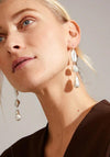 Pilgrim Luiza Pearl Drop Earrings, Silver