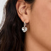 Pilgrim Nova Heart Charm Earrings, Silver