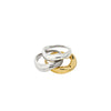 Pilgrim Nova Set of 3 Adjustable Rings, Silver & Gold