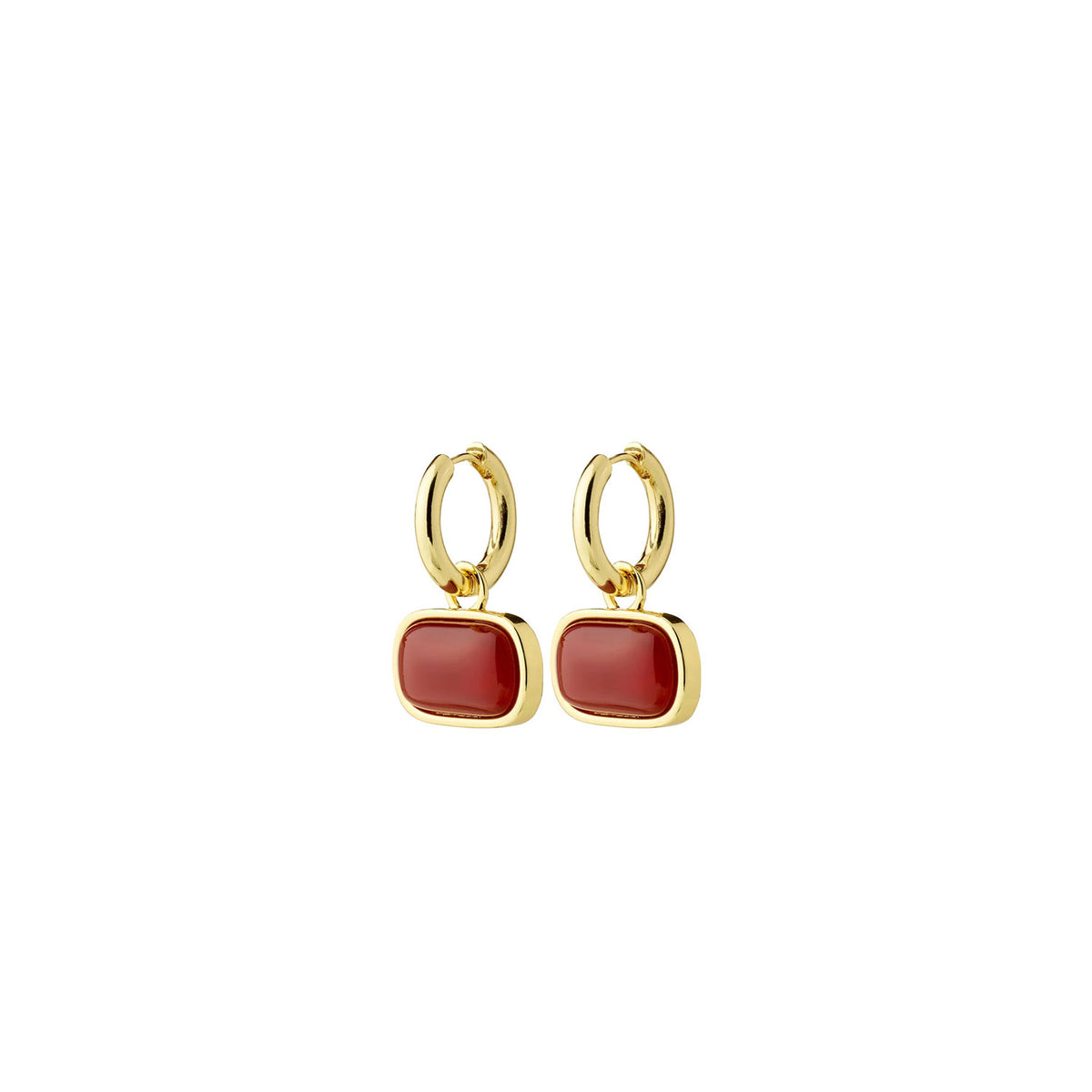 Pilgrim Now Earrings, Gold & Red