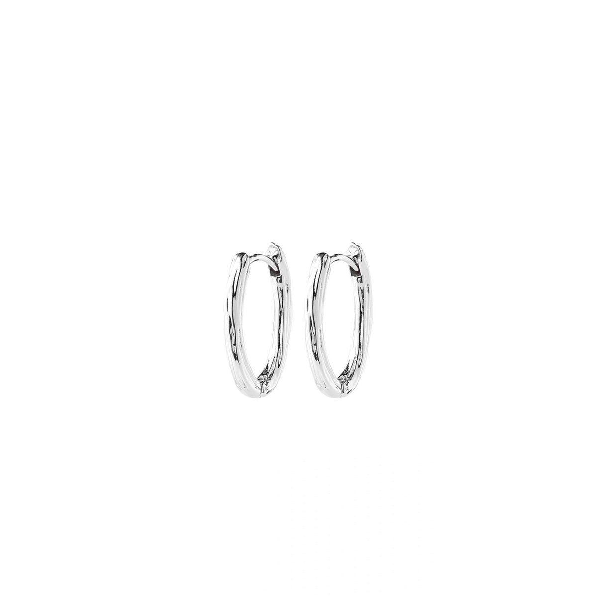 Pilgrim Now Hoop Earrings, Silver