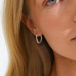Pilgrim Now Hoop Earrings, Silver