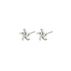 Pilgrim Oakley Starfish Earrings, Silver