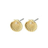 Pilgrim Opal Seashell Earrings, Gold