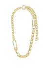 Pilgrim Pace Quirky Link Chain Necklace, Gold