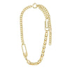 Pilgrim Pace Quirky Link Chain Necklace, Gold