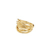 Pilgrim Pamela Adjustable Statement Thread Ring, Gold
