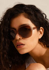 Pilgrim Parker Polarised Sunglasses, Light Brown