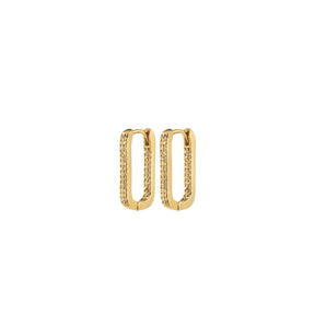 PHASE oval hoops goldplated