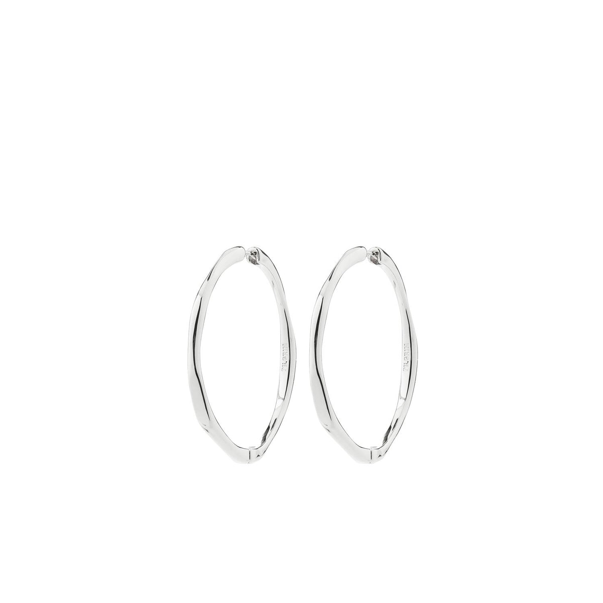 Pilgrim Presence Hoop Earrings, Silver