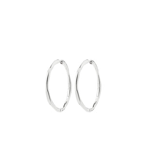 Pilgrim Presence Hoop Earrings, Silver