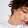 Pilgrim Prism Chain Earrings, Silver