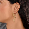 Pilgrim Prism Hoop Earrings, Gold