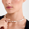 Pilgrim Prism Necklace, Beige & Gold