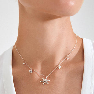 Pilgrim Prism Necklace, Silver