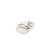 Pilgrim Prism Set of 2 Adjustable Rings, Silver